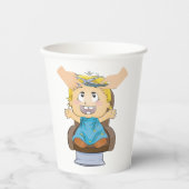 Baby krijgt kapsel Grappige Kinder kapperszaak Papieren Bekers (Voorkant)