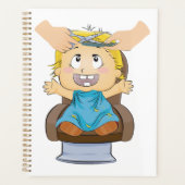 Baby krijgt kapsel Grappige Kinder kapperszaak Planner (Voorkant)