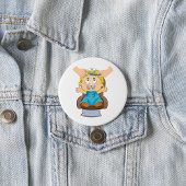 Baby krijgt kapsel Grappige Kinder kapperszaak Ronde Button 7,6 Cm