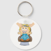 Baby krijgt kapsel Grappige Kinder kapperszaak Sleutelhanger (Voorkant)
