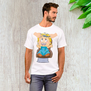 Baby krijgt kapsel Grappige Kinder kapperszaak T-shirt