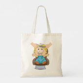 Baby krijgt kapsel Grappige Kinder kapperszaak Tote Bag (Achterkant)