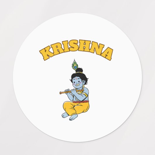 Baby Krishna Labels (Design 1)