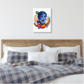 Baby Krishna met fluit – Peace Vibes | Levendig 3D Canvas Afdruk (Insitu (Slaapkamer))