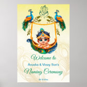 Baby Krishna Naming Cradle Ceremony welkomstbord Poster (Voorkant)