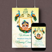 Baby Krishna Naming Cradle Ceremony welkomstbord Poster