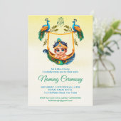 Baby Krishna Naming Namkaran Cradle Ceremony Kaart (Staand voorkant)