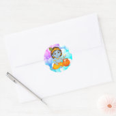Baby Krishna Ronde Sticker (Envelop)