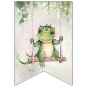 Baby Krokodil Bunting Flag Vlaggetjes (Eerste vlag)