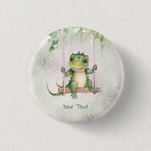 Baby Krokodil Button (Voorkant)