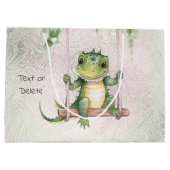 Baby Krokodil Gift Bag Groot Cadeauzakje (Achterkant)