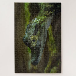 Baby krokodil zwemmen in water legpuzzel