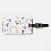 Baby Krypto & Superman Pattern Bagagelabel (Voorkant horizontaal)