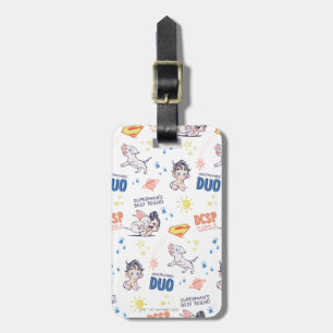 Baby Krypto & Superman Pattern Bagagelabel