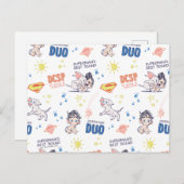Baby Krypto & Superman Pattern Briefkaart (Voorkant / Achterkant)