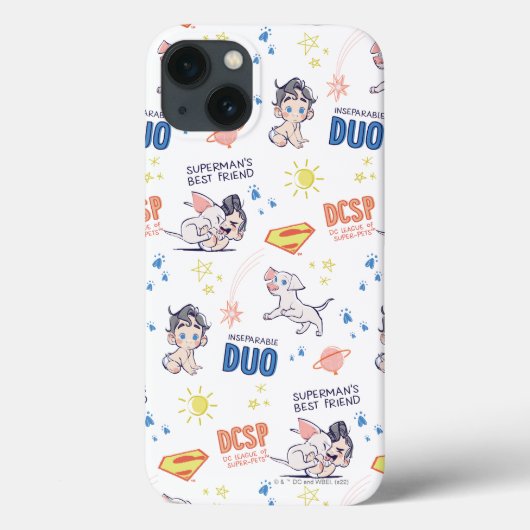 Baby Krypto & Superman Pattern Case-Mate iPhone Case (Achterkant)