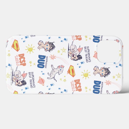 Baby Krypto & Superman Pattern Case-Mate iPhone Case (Achterkant (horizontaal))