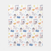 Baby Krypto & Superman Pattern Fleece Deken (Voorkant)