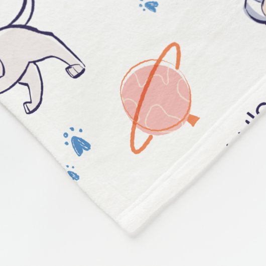 Baby Krypto & Superman Pattern Fleece Deken (Hoek)