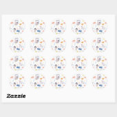 Baby Krypto & Superman Pattern Ronde Sticker (Vel)