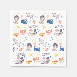 Baby Krypto & Superman Pattern Servet
