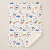 Baby Krypto & Superman Pattern Sherpa Deken (Voorkant)