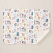 Baby Krypto & Superman Pattern Sherpa Deken (Voorkant (horizontaal))