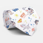 Baby Krypto & Superman Pattern Stropdas (Opgerold)