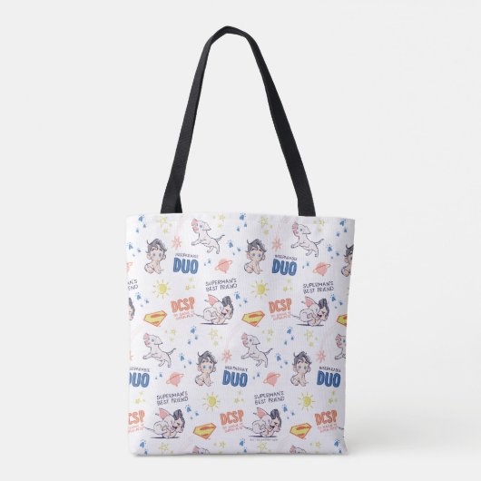Baby Krypto & Superman Pattern Tote Bag (Achterkant)
