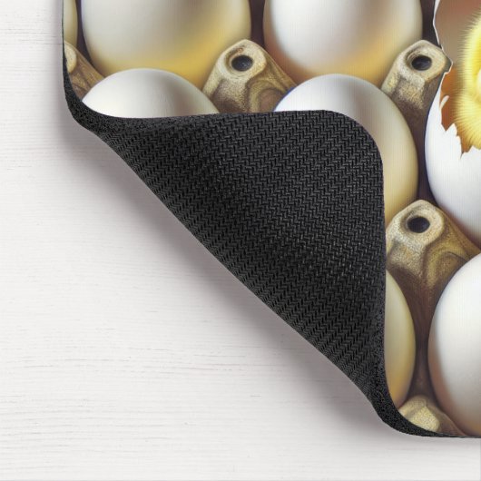 Baby kuiken in eierkarton muismat (Hoek)