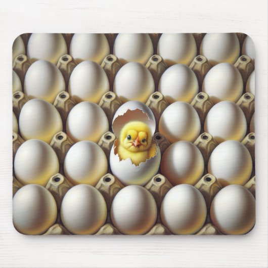 Baby kuiken in eierkarton muismat (Voorkant)