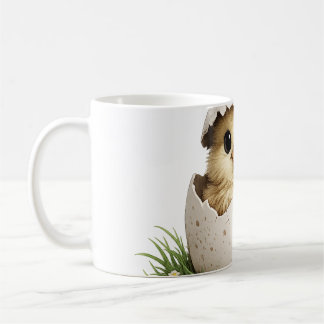 Baby kuiken in eierschaal koffiemok