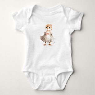 Baby Kuiken in Jurk Cute Chicken Baby Bodysuit