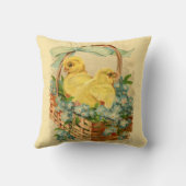 Baby kuikens in een paasmand kussen (Achterkant)