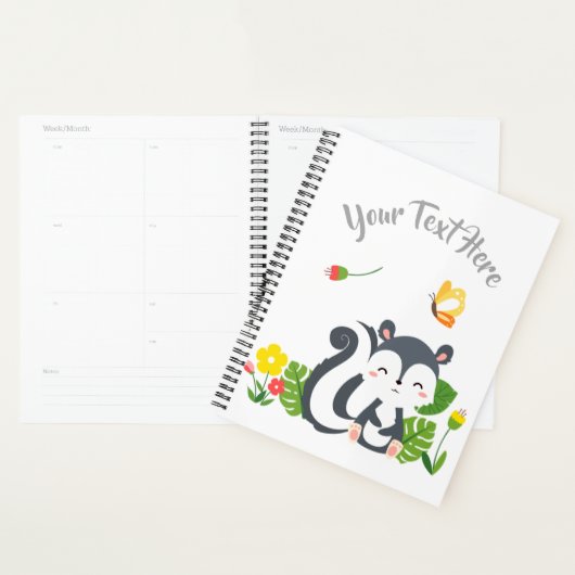 Baby kunk, vlinder en bloemen planner (Display)