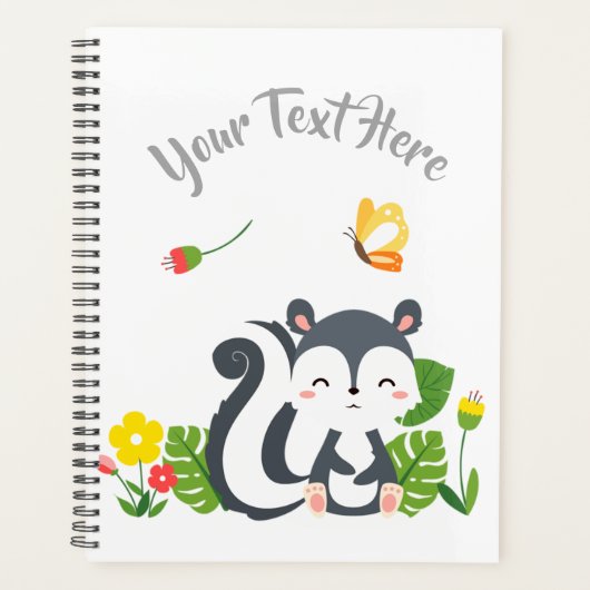 Baby kunk, vlinder en bloemen planner (Voorkant)