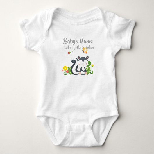 Baby kunk, vlinder en bloemen romper (Voorkant)