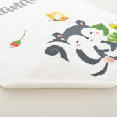 Baby kunk, vlinder en bloemen sherpa deken (3/4)