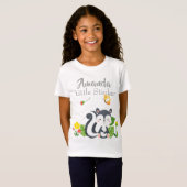 Baby kunk, vlinder en bloemen t-shirt (Voorkant volledig)