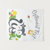 Baby kunk, vlinder en bloemen wandkleed (Voorkant (horizontaal))