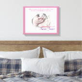 Baby kunstschilderij "Welkomstdoek" Canvas Afdruk (Insitu (Slaapkamer))