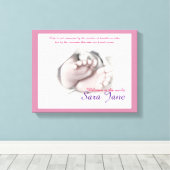 Baby kunstschilderij "Welkomstdoek" Canvas Afdruk (Insitu (Houten vloer))