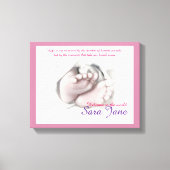 Baby kunstschilderij "Welkomstdoek" Canvas Afdruk (Voorkant)