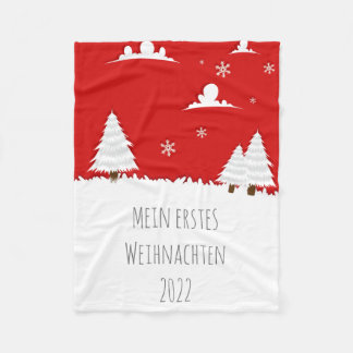 Baby Kuscheldecke Erstes Weihnachten Fleecedecke Fleece Deken