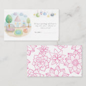 Baby kwekerij etherische Schattigee pastel Baby sh Informatiekaartje (Voorkant / Achterkant)