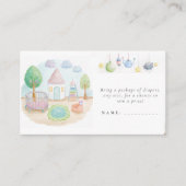 Baby kwekerij etherische Schattigee pastel Baby sh Informatiekaartje (Voorkant)