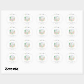 Baby kwekerij etherische Schattigee pastel Baby sh Ronde Sticker (Vel)