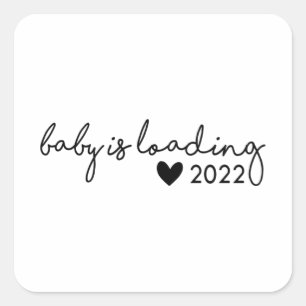 Baby laadt 2022 vierkante sticker