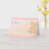  Baby Label Kaart (Gele Bloem)