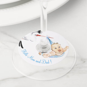 Baby Label van glas voor de opslag - Hallo ouders